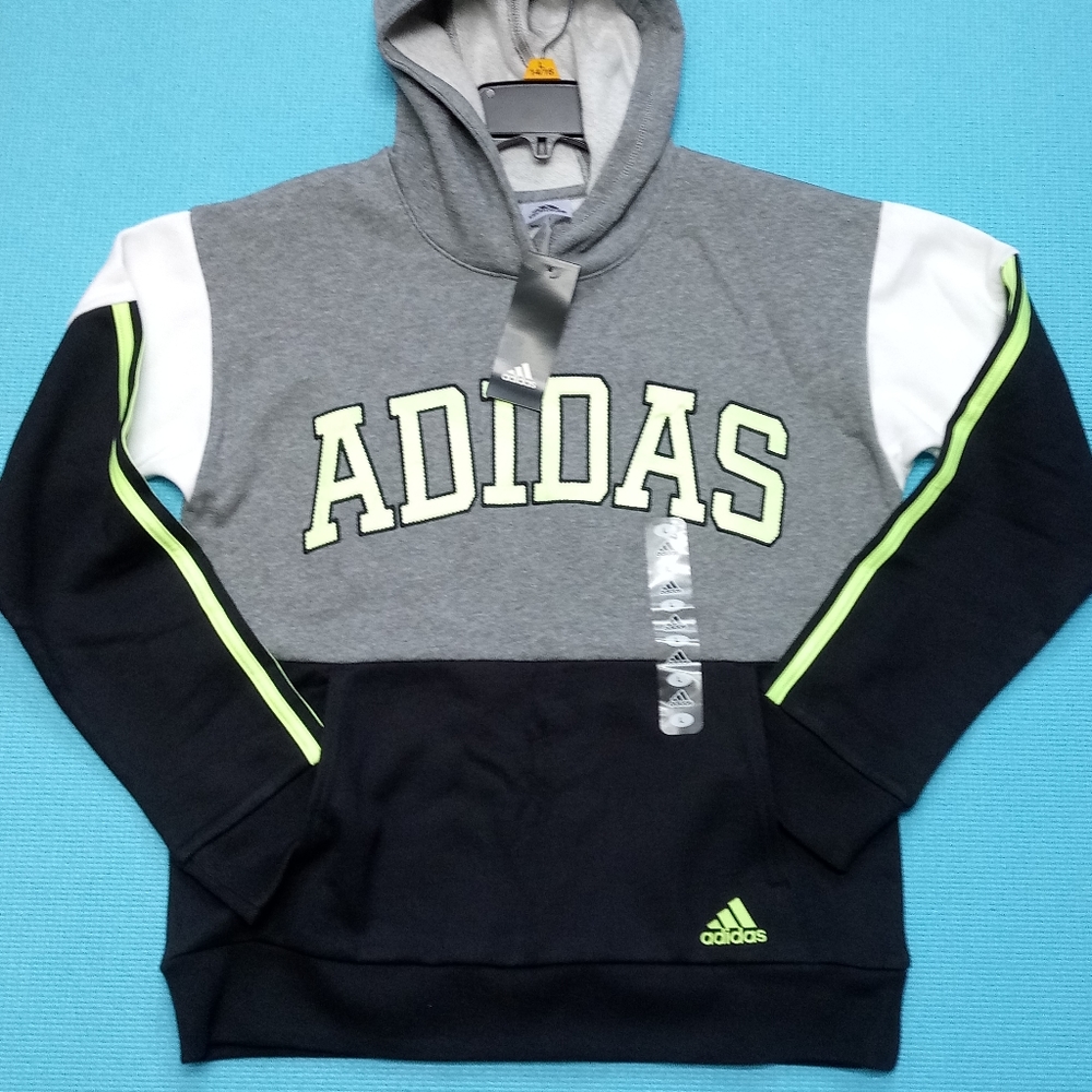 Adidas Boy's Hooded Pullover Jacket Hoodie Size L ( 14/16)